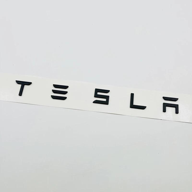 3D ABS Буквы Логотип Tesla Углеродный Хром Черный Красный Значок Наклейки на Задний Багажник Автомобиля Для Tesla Model 3 Y X S Задние Наклейки Аксессуары