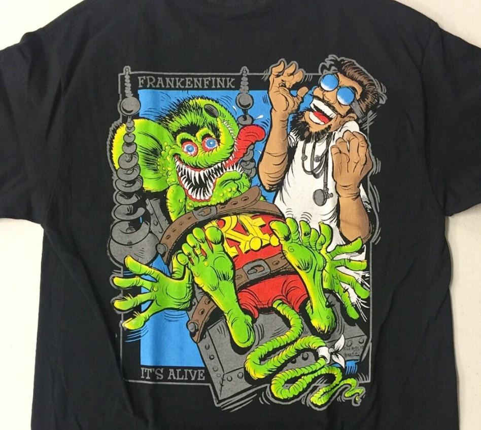 Футболка Rat Fink Frankenfink Ed Big Daddy Roth Размер S-5XL Унисекс Футболка