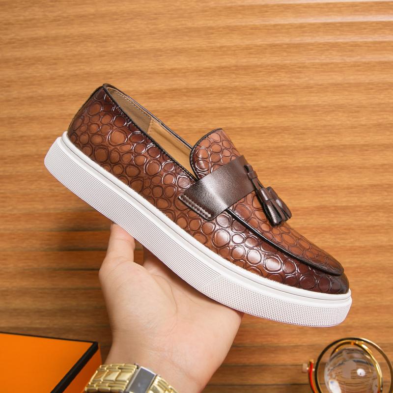 Модная итальянская мужская обувь на плоской подошве, свадебная, роскошная кожаная обувь, ручной работы, элегантные осенние формальные деловые лоферы, социальная обувь, мужской размер 38-46