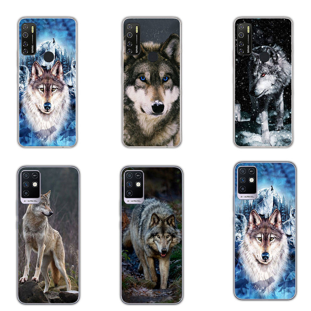 Чехол для телефона Motorola Moto Edge 40 30 neo G54 G24 G84 iPhone 15 14 Xiaomi Redmi Note 13 12 11 Pro Samsung Galaxy A34 A14 A15 A54 Animal Wild Wolf