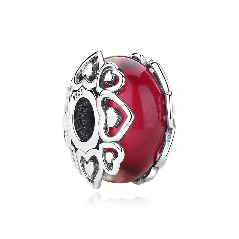 Оригинальные шармы из стерлингового серебра 925 пробы, медные шармы, подвески в виде сердечек любви, бусины, подходят для браслетов, ожерелий, женские, с цирконом, подарок на День святого Валентина