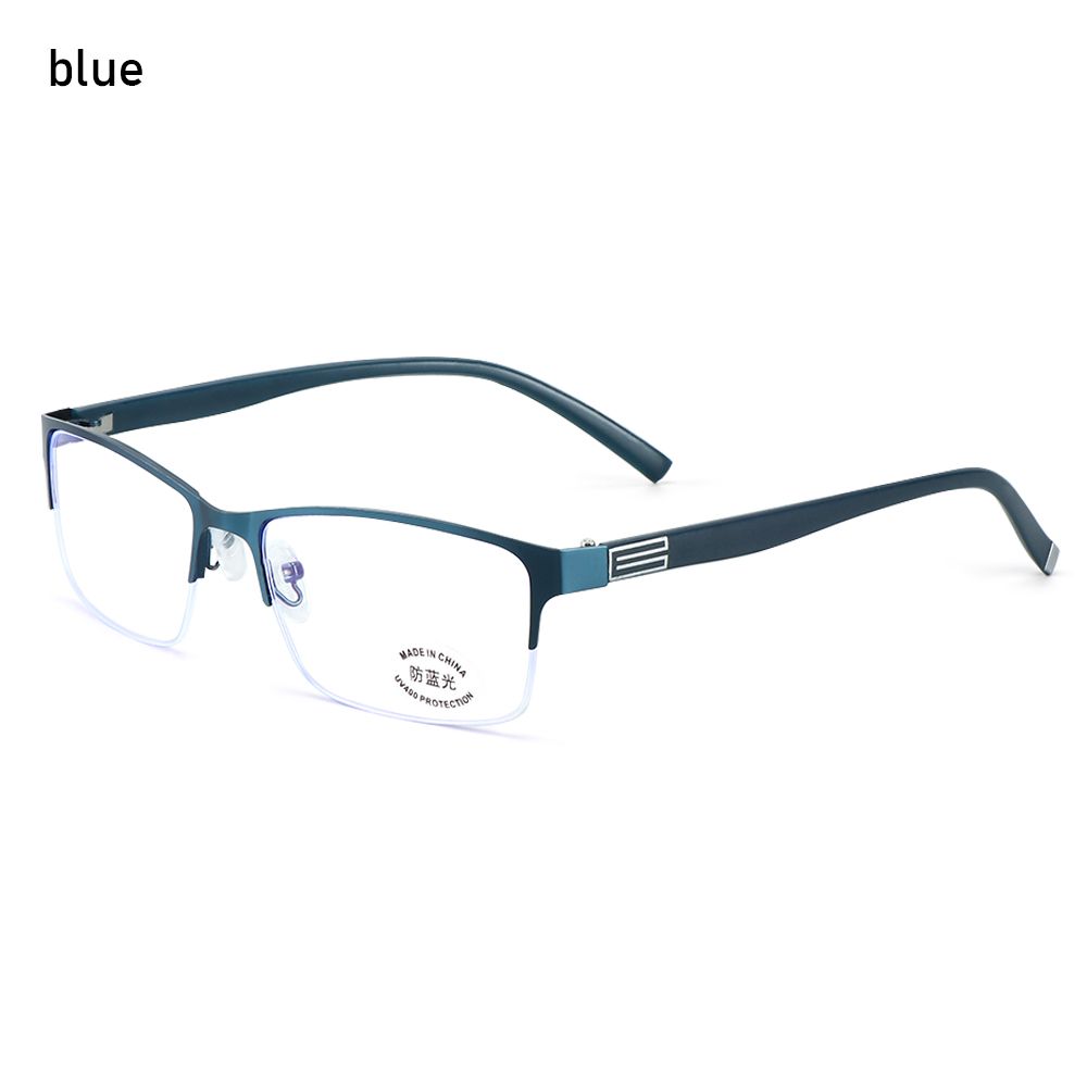 Простые очки с полуободковой оправой, классические, для защиты глаз, деловые, блокирующие синий свет, ультралегкие