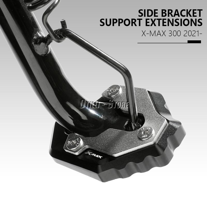 For YAMAHA XMAX300 XMAX X-MAX 300 X-MAX300 2021 2022 Motorcycle CNC Kickstand Foot Side Stand Extension Pad Support Plate
