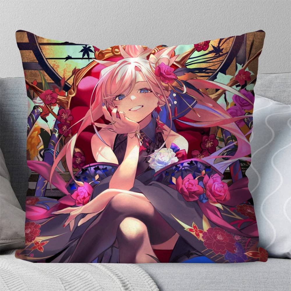 Miyamoto Musashi Animated Game Fate Grand Order Pillow Case Fashion Square Pillowcase Bedroom Sofa Room Ins Decoration Leisure