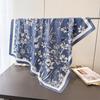 90Cm Floral Print Twill Silk Scarf Fashion Shawl Luxury Brand Square Scarf Women Hijab Bandana Foulard Neckerchief Head Scarves