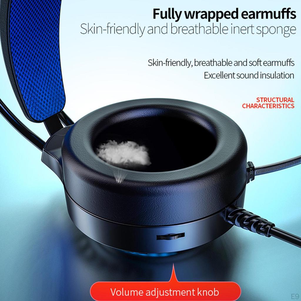 Игровые наушники с микрофоном, полноразмерные, с шумоподавлением, для ПК, ноутбука, класса, с 3D