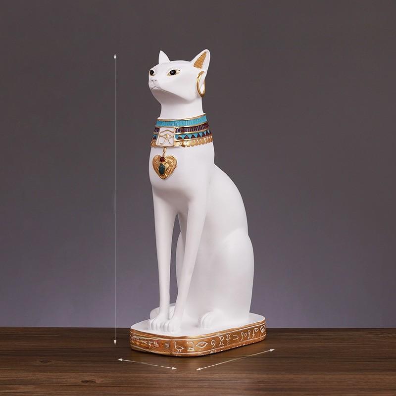 Статуэтка кошки Бастет, изделие из смолы, элегантное настольное украшение, для подарка, коллекционирования