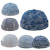 Rolled Cuff Brimless Skullcap Washed Cotton Sailor Hat Fashion Melon Cap  Hip Hop Outfits