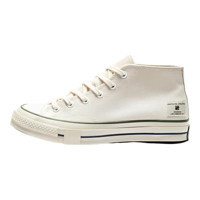 Undefeated x Chuck 70 Mid Parchment Chive Унисекс Кроссовки Кремовый Синяя Инсигния A00670C