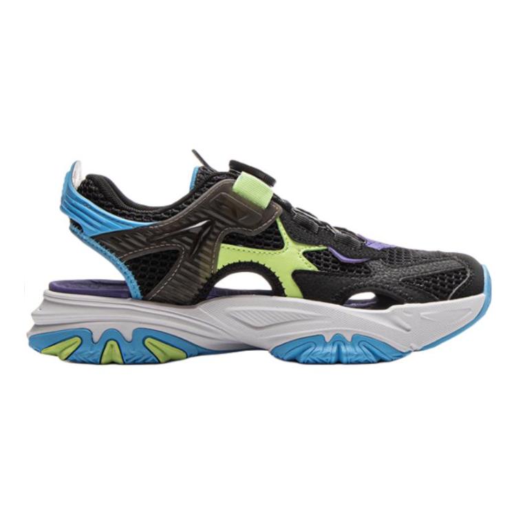 Li Ning Детская спортивная серия лайфстайл Удобные Универсальные Нескользящие Амортизирующие Сандалии с низким верхом Детские сандалии Черные YKUV006-1