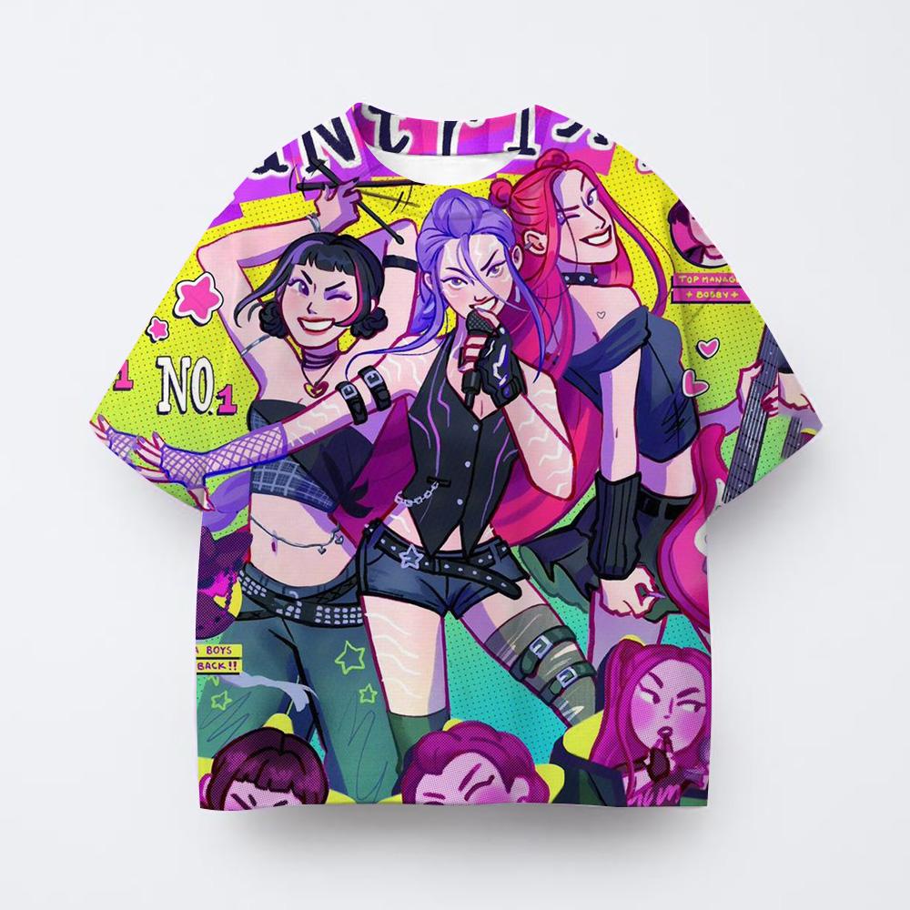 T-shirt Cartoon Print Fashion Girl Short Sleeve Children's Clothing Casual Comfortable Top T-shirt Girl