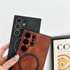 Business Retro Leather for Magsafe Magnetic Case For SamSung S26 S25 S24 S23 S22 S21 Ultra Plus Wireless Charge Bumper Funda