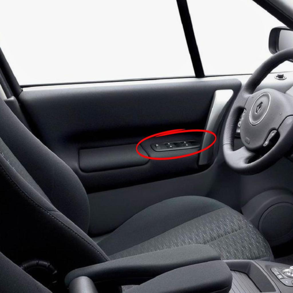 Рамка панели переключателя электростеклоподъемников для Renault Megane 2 и Renault Scenic 2 (2002-2009 гг.) - Передняя левая сторона - OEM 8200195937