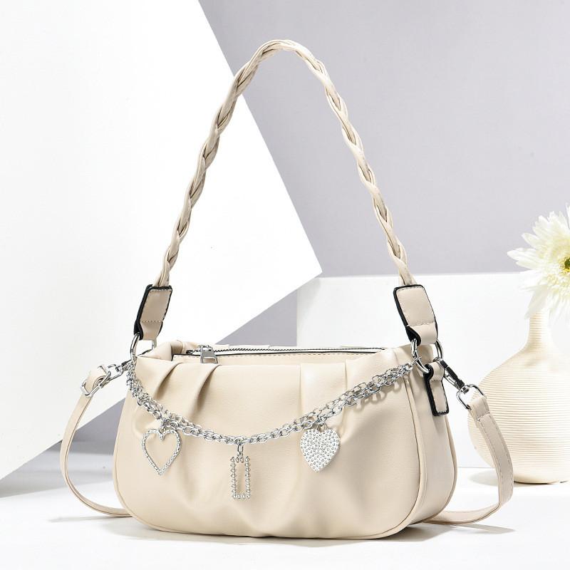 Square Fashionforward Small Handbag With Soft Construction And Woven Accents For Everyday Wear