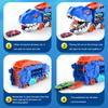 City Dinosaur Ultimate Hauler Track Toy with 12 Metal Cars Ultimate Transporter Hauler Toddler Toys Toddler Truck Toys for Boys