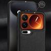 Чехол для Xiaomi 17 Pro, Покрытый ПУ-кожей ПК + Силиконовый Чехол для Телефона