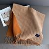 Student Couple Autumn And Winter Plaid Warm Scarf Women'S Shawl Versatile Commuter Fringed Fine Sand Imitation Cashmere Scarf