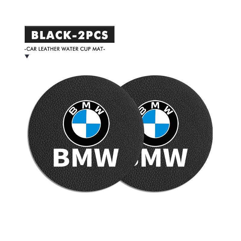 2PCS Suede Car Coaster Water Cup Slot Non-Slip Pad For BMW Performance X1 X3 X5 E39 E46 E90 F20 E60 F30 M3 M5