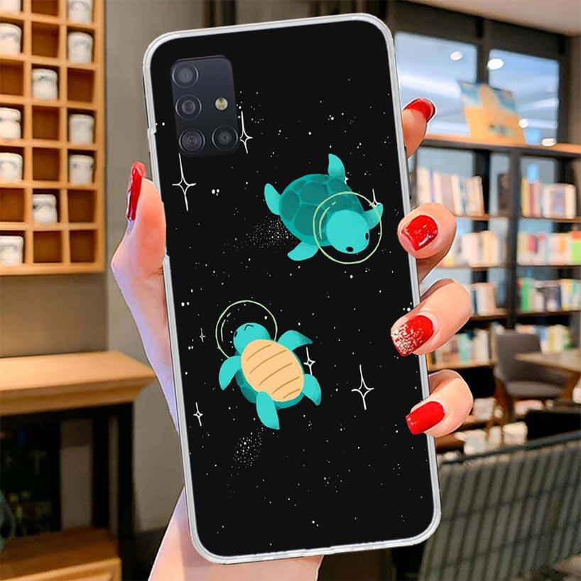 Мультяшная Морская Черепаха Чехол для Телефона Samsung Galaxy A12 A22 A32 A52 A72 A02S Чехол для Телефона Note 20 Ultra 10 S10 Plus A5