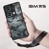(Comes with Wrist Strap)ibmrs for Xiaomi Redmi Note 13 Pro 5G/Poco X6 Anti-Fingerprint Camo Case ,matte Clear Transparent Phone Protective Case