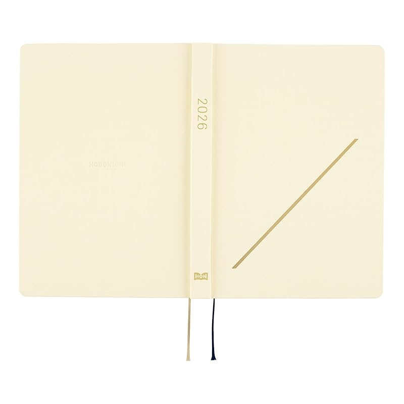 Hobonichi Techo 2026 HON Slash (слоновая кость) [A5 / 1 страница в день / Январь / Начало с понедельника]