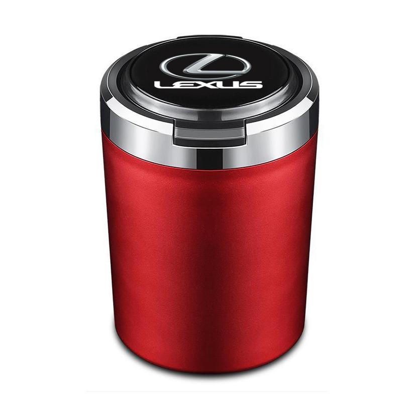 AEGHT1 Interior Stickers Car Logo Ashtray With Led Light For Lexus F-SPORT ES RX NX LS UX LM LX GX LC RZ IS CT GS RC HS SC TX Auto Inte