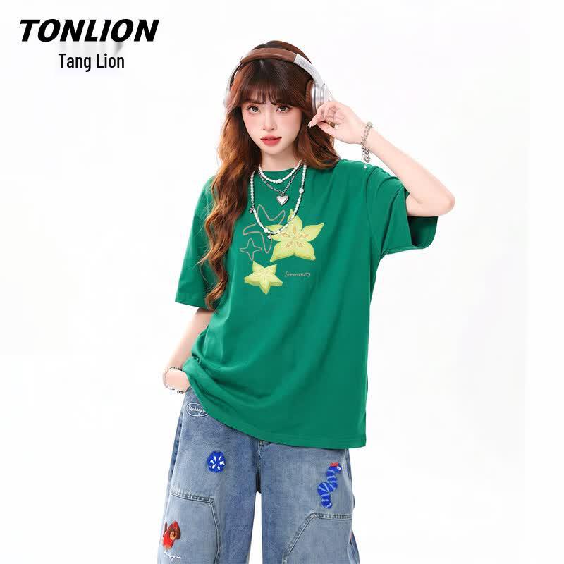 Женская футболка TonLion с принтом фруктов, с коротким рукавом