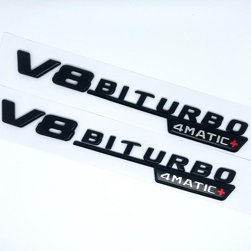 Боковой шильдик на крыло автомобиля V8 Biturbo 4matic Для Mercedes C63S W205 E63S W213 S63 W222 GLC63S X253 GLE63S W167 Аксессуары AMG