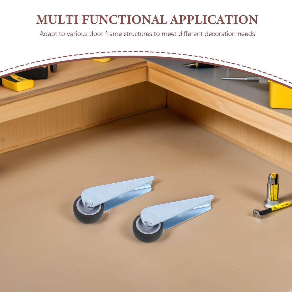 2Pcs Sliding Door Bottom Wheel Anti-Sag Side Mounted Support Roller Smooth Operation Replacement Wheels for Wooden Door Track