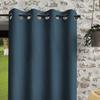 Washed Microfibre Eyelet Curtain 135x180 Cm BOHEME Duck Blue, by Soleil d'Ocre