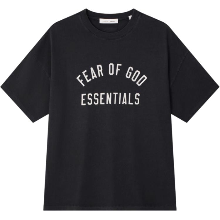 Fear of God Essentials Футболка с коротким рукавом 90-х Винтажная Черная Мужские Топы 125AS254481F