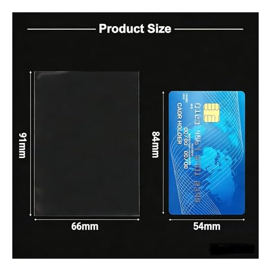 Card Sleeves, Transparent Soft Type, Regular Size 66×91mm (Fits 64×89mm cards) (400 count)