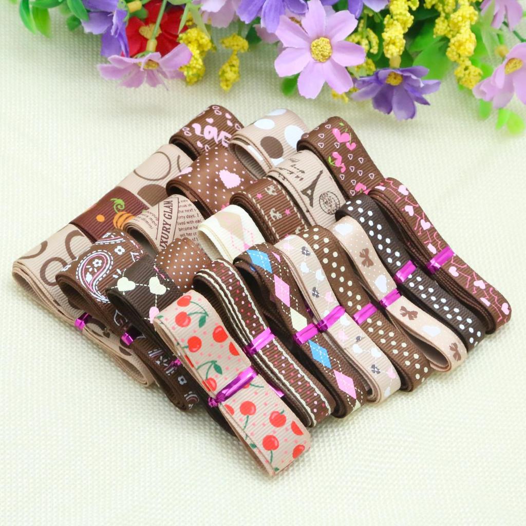 Репсовая лента с принтом в горошек, бантик для волос, вечерние рождественские свадебные украшения, ткань для шитья своими руками