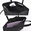 Plex Formal Tote Bag with Ribbon Design, A5 Size, Black, for Weddings, Funerals, School, and Special Occasions