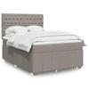 Vidaxl Континентальная кровать с матрасом, цвет тауп, ткань, 140x190 см