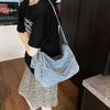 Denim Bag Women's 2025 Versatile Popular Casual Shoulder Bag Large Capacity Tote Bag Fashion Messenger Bag