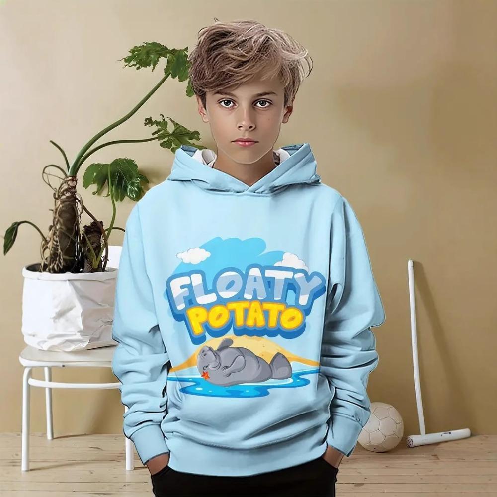 Детская мультяшная толстовка с капюшоном с 3D цифровой печатью с рисунком животных для мальчика