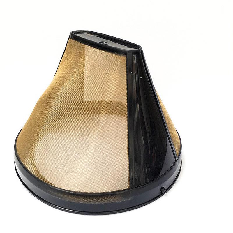 Coffee Filter Washable Reusable Coffee Maker Machine Cone Shape Fine Mesh 10-12 Cup Coffee Filter