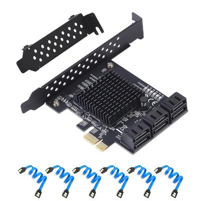 6/4-портовая карта PCIE SATA 3.0 Плата-контроллер PCI Express SATA3 6 Гбит/с Внутренний адаптер-конвертер Карта расширения PCI SATA 3.0 Райзер