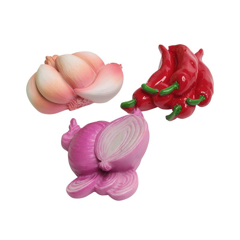 3D симуляция сельские овощи фрукты магнитные наклейки на холодильник магниты на холодильник арбуз лук баклажан перец Милая модель