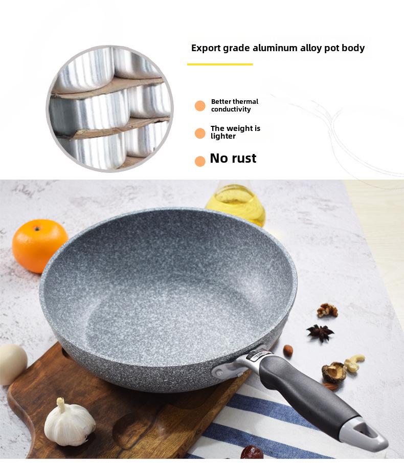 Сковорода из японского медицинского камня с антипригарным покрытием: 24 см бытового и 28 см коммерческого размера