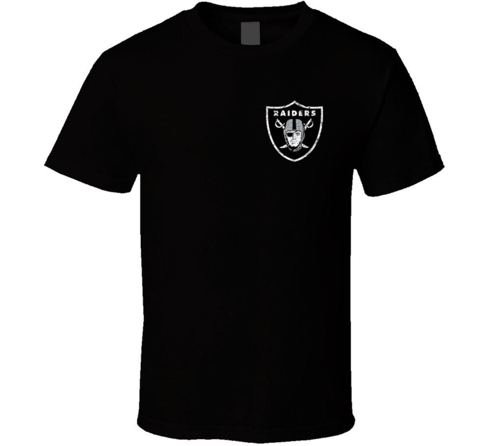 Oakland Raiders Distressed Small Emblem Unisex T-Shirt