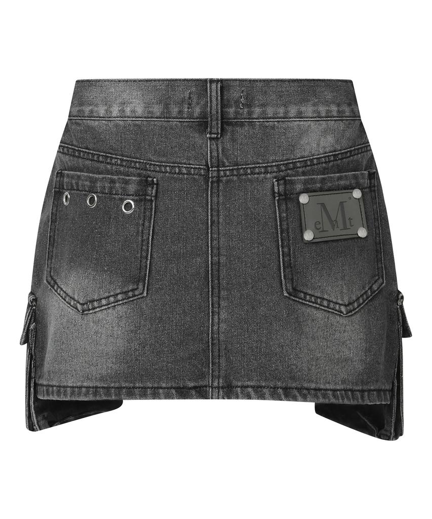 Mucent Delve Bag Leather Cargo Denim Skirt