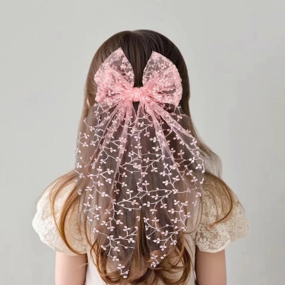Lace Swallowtail Bow Hairpin Princess Style Headwear Romantic Bow Hair Clip  Wedding Season