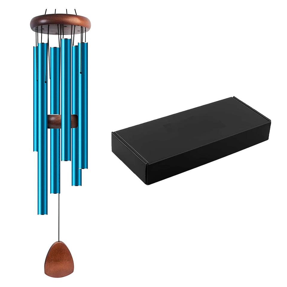 New Metal Windchime Aluminum Windbell Wind Chimes 6 Rods Chimes Home Decoration Craft Outdoor Garden Patio Notes Zen Meditation