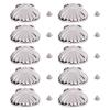 10 Sets Seashell Rivet Silver 33mm Decorative Zinc Alloy Rivets and 4.5mm PH Screws for Belt Bag Handbag Purse