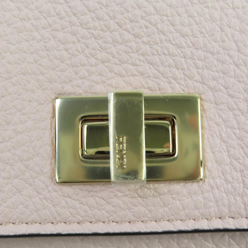 FENDI Tri-fold wallet Celeria Peekaboo Compact wallet pink leather Women 8M0426 Used