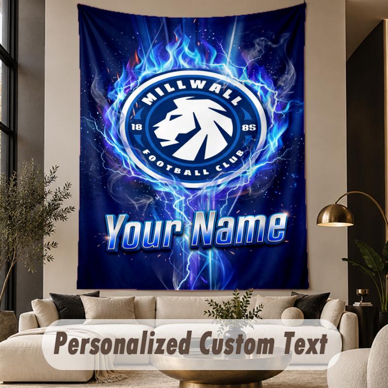 Custom Text Tapestry Millwall Print Wall Tapestry Indoor Living Room Wall Decor