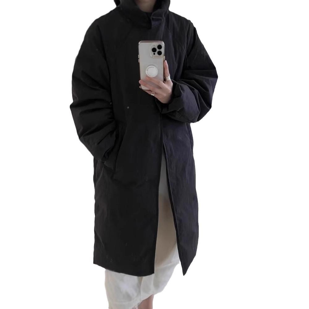 Длинный белый пуховик женский 2024 новый белый утиный пух зимний модный тренд теплое корейское утолщенное пальто