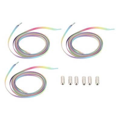 3 комплекта шнурков без завязок 6 эластичных шнурков 6 тугих пряжек для детей взрослых пожилых людей#4